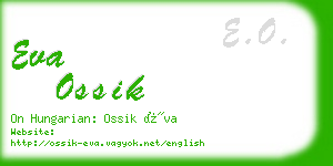 eva ossik business card